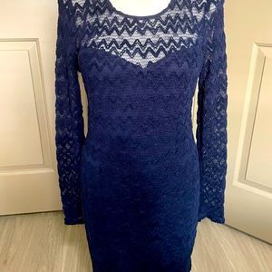 Navy blue lace dress